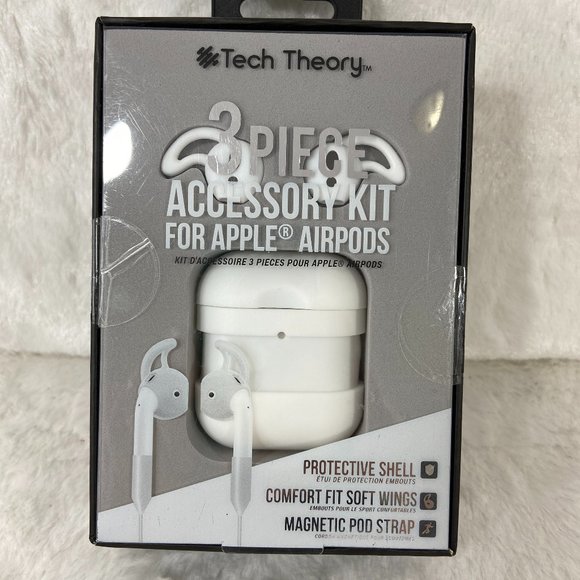 Tech Theory 3 Piece Accessory Kit for Apple Airpods White Color - Picture 1 of 5